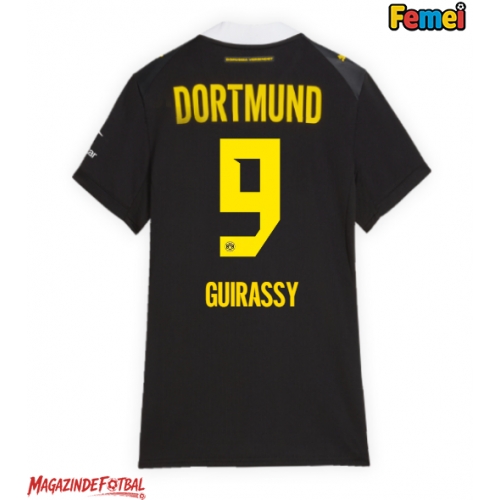 Borussia Dortmund Serhou Guirassy #9 Tricou Fotbal Replică 2026-27 Femei Deplasare Borussia Dortmund Serhou Guirassy #9 Tricou Fotbal Replică 2026-27 Femei Deplasare